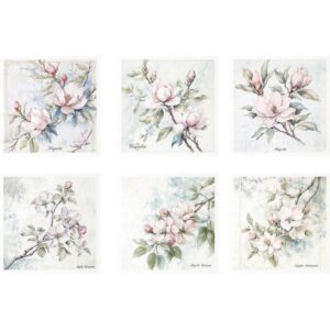 Papel de Arroz set de 6 hojas 14,8x14,8 mod RSM176