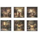 Papel de Arroz set de 6 hojas 14,8x14,8 mod RSM189