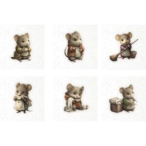 Papel de Arroz set de 6 hojas 14,8x14,8 mod RSM220