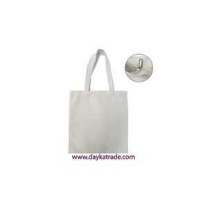 Tote Bag de tela de saco Crema grande con cremallera 38x43