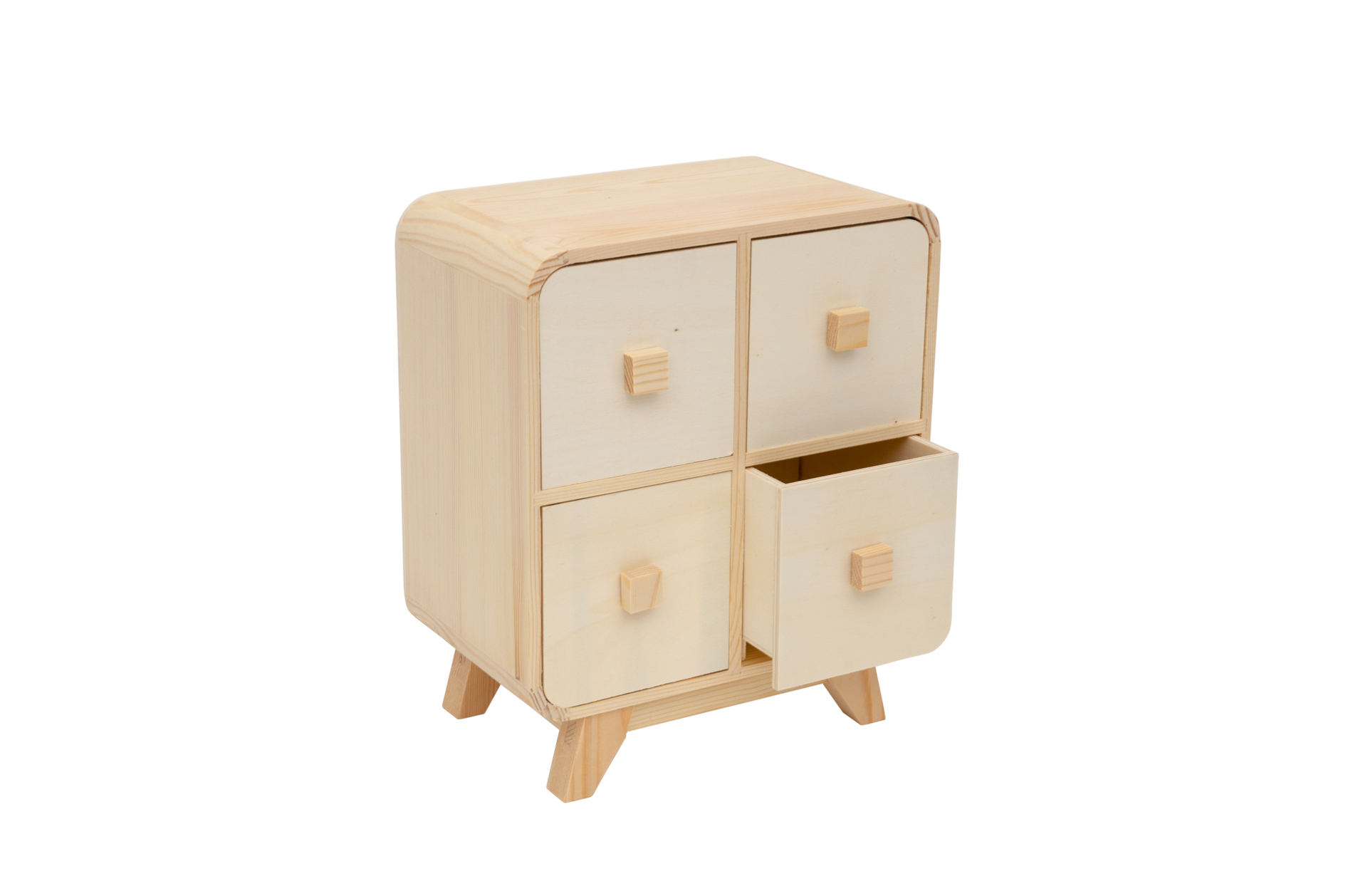 084-871024_25.5X15X30.5CM-1 mueble de madera con cuatro cajones estilo retro medidas 25,5x15x30,5 - Imagen 1