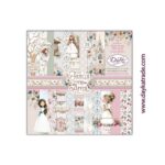 Block papeles 20x20 Jesus Me ama tonos rosa comunión