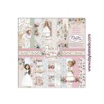 Block papeles 30x30 Jesus Me ama tonos rosas comunión