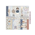 Block papeles 30x30 Jesus Me ama tonos azules comunión