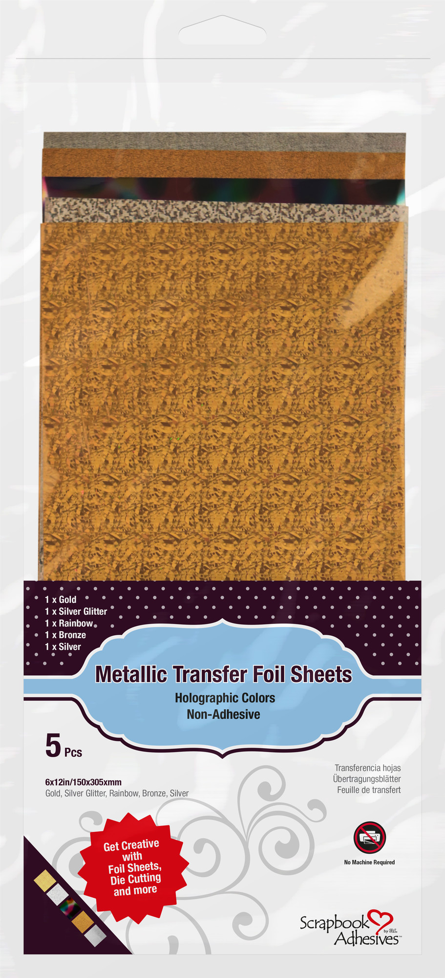 scrapbook-adhesives-metallic-transfer-foil-sheets Foil Transfer metálico - Imagen 1
