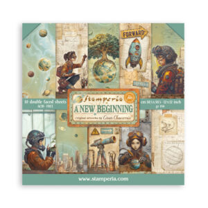 Block 30x30 de Scrapbooking 10 hojas c (12"x12") 2 caras - A new Beginning