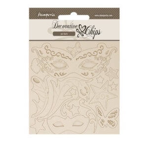 Decorative chips cm 14x14 - Masquerade mascaras