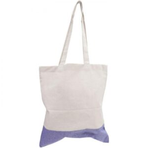Bolsa bicolor beig/azul tote bag 50x36x12