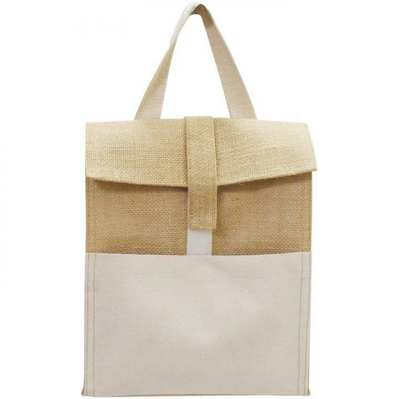 bolso-yute-algodon-23x25x16cm bolso termico Algodon. y yute 23x25x16 - Imagen 1