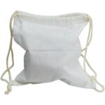 Mochila blanca 100% algodón 140gr. 33x38