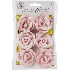 Flores prima rosas con purpurina