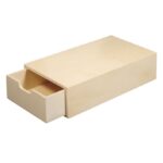 caja de madera estilo abertura  cerillas