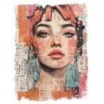 TRANSFER DTF TEXTIL 25x30cm. Female Portrait 1